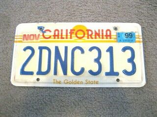 California Auto License Plate Vanity 2dnc313 " Democrat " ? Exlt Cond W Dust