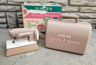 Vintage Singer Sewhandy Sewing Machine Model 40k W/ Box