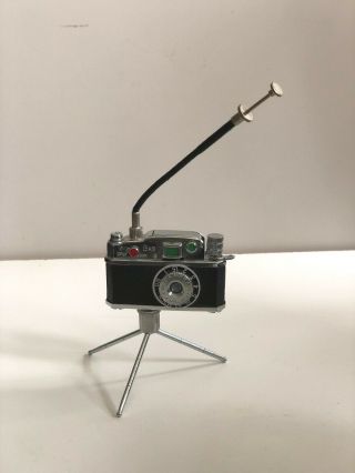 Vintage 1960s Camera Table Cigarette Lighter On Tripod