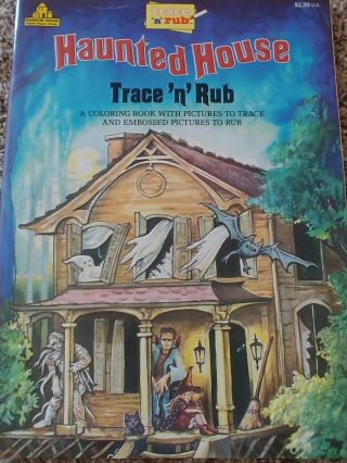 Vintage Coloring Book - Halloween Haunted House