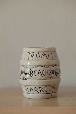 Don The Beachcomber Rum Barrel Tiki Mug White Huntington Beach Tiki Farm