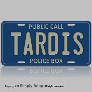 Tardis Doctor Who Car Automobile Vanity Tag Aluminum License Plate 6 " X 12 "