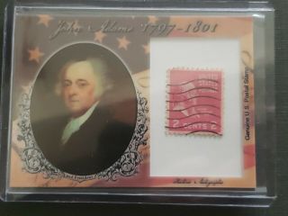2018 Historic Autographs Potus John Adams U.  S.  2 Cent Postal Stamp 14/90