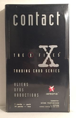 The X - Files " Contact " Trading Card Series 36 - 7 Card Packs In Factory Box