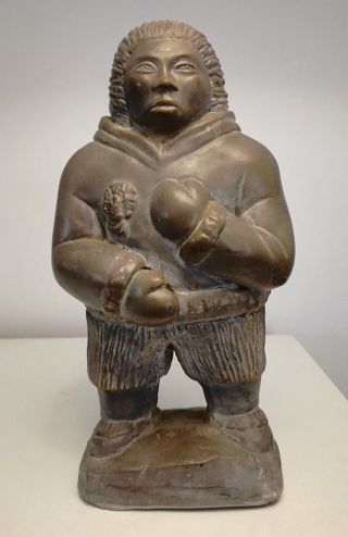 Rare Inuit Canada Native North American Abbot Sculpture Eskimo Carving Stone