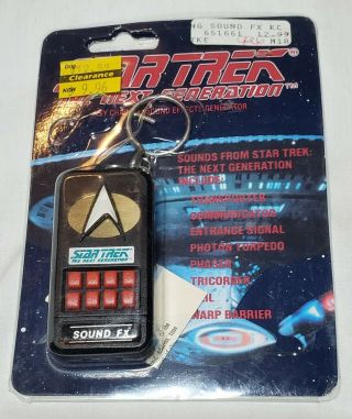 Rare 1993 Star Trek Next Generation Key Chain Sound Effects Generator Sound