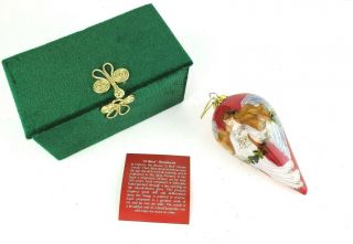 Li Bien 2011 Glass Ornament Iridescent Angel Drop From Pier One Imports W/box