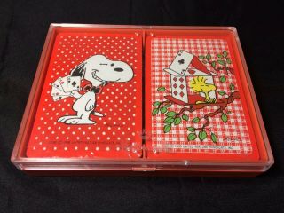 VTG Hallmark Snoopy “Playing For Peanuts” Bridge Playing Cards - 2 Set 4