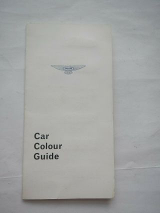 Jaguar Colour Guide Folder 1970