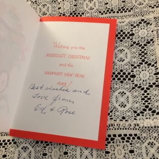 Vintage Greeting Card Christmas Santa Claus In Car Gifts 2
