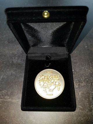Extremely Rare Walt Disney Scrooge McDuck German LE of 500 24K Gold Plated Coin 3