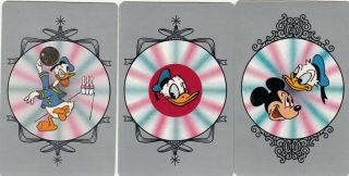 3 Playing Swap Cards Japanese Nintendo Walt Disney Donald Duck & Mickey Mouse