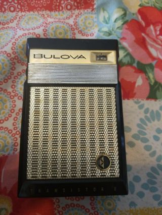 Vintage Bulova Black Transistor Radio Portable