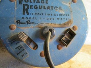 Vintage Perma Power Model 1 300 Watts Voltage Regulator 10V 5
