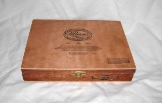 Pardon No.  4 Natural Hinged Tobacco Hand Crafted Wood Cigar Box Stash Box