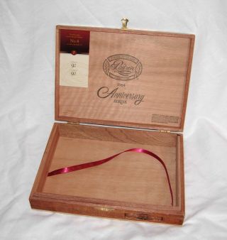 Pardon No.  4 Natural Hinged Tobacco Hand Crafted Wood Cigar Box Stash Box 2