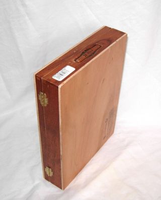 Pardon No.  4 Natural Hinged Tobacco Hand Crafted Wood Cigar Box Stash Box 3