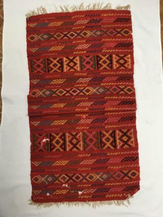 Vintage Native American Indian Rug / Mat Western Decor Red 23 " X 51 "