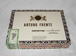 Af Arturo Fuente Curly Head Deluxe Tobacco Hand Made Wood Cigar Stash Box