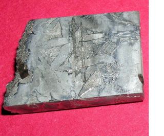 Seymchan pallasite meteorite 13.  1 gram etched slice 2