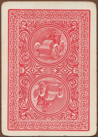 Playing Cards 1 Single Swap Card Antique Wide Uspc Bicycle No.  13 Automobile No1