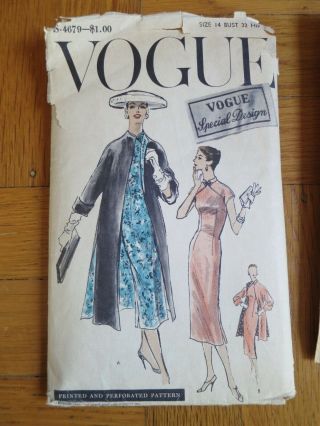Vogue Special design S 4679 Vintage sewing dress pattern 14 Bust 32 50s 1950s 2