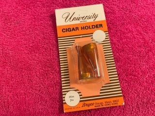 Antique Amber Cigar Holder Tips Nos Old Stock University Brand Bryco