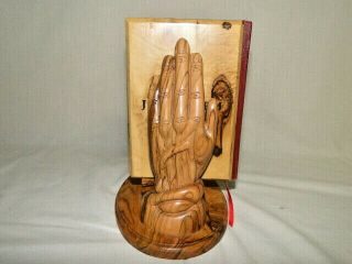 Olive Wood Praying Hands / King James Version Bible,  Made In Holy Land - Israel