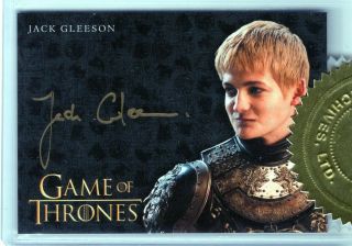 Game Of Thrones Dealer Incentive Autograph Card - Signed By Jack Gleeson