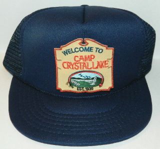 Friday The 13th Movie Camp Crystal Lake Sign Embroidered Patch Baseball Cap Hat