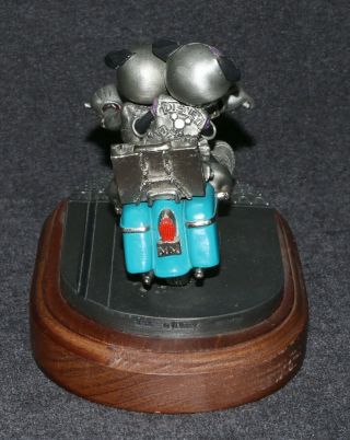 Disney 1994 Chilmark Pewter Statue Mickey Motorcycle Head Out On the Highway 3