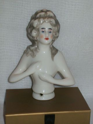 Vintage Porcelain Half Doll 4.  5 Inches (29a)