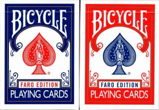 Faro Edition Bicycle 2 Deck Set Blue & Red Playing Cards Poker Size Uspcc Custom
