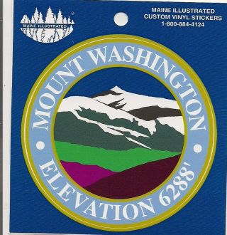Mount Washington Hampshire Souvenir Vinyl Sticker Scrapbooking