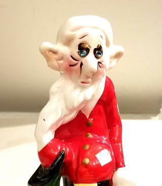 1960s Kreiss Psycho Ceramic Xmas Figurine Santa 