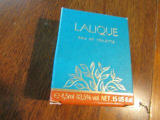 Vintage Lalique Paris Rue Royale Sample Mini Perfume Bottle And Box