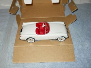 Ertl Amt Vintage 1953 Chevy Corvette Dealer Promo Car White Convertible W/ Box