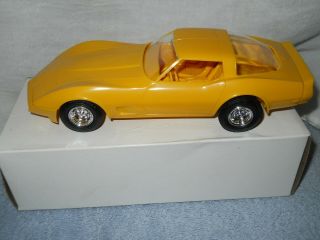 Ertl Amt Vintage 1980 Chevy Corvette Dealer Promo Car Yellow W/box