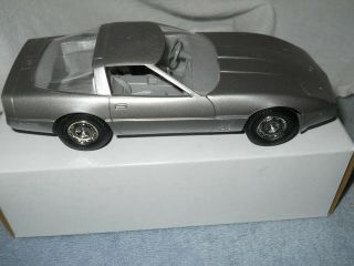 Ertl Amt Vintage 1984 Chevy Corvette Dealer Promo Car Silver W/box