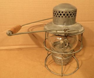 Antique Cpr Hiram L Piper Adlake - Kero Lantern With Instructions