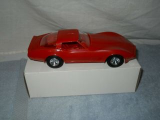 Ertl Amt Vintage 1981 Chevy Corvette Dealer Promo Car Red Orange Hardtop W/ Box