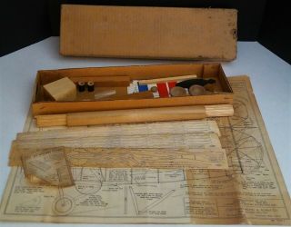 Curtiss Jn4d Jenny Cleveland Model & Supply Co World Famous Wood Kit Sf - 4