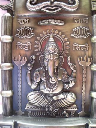 Lord Ganesha Statue Surya Sun Ganesh Elephant God Hindu Metal Sculpture Idol - 8 