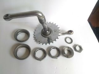 Vintage Schwinn 16 " Pixie Crank Set With Bearings Dated 1975 Fits Lil Tiger