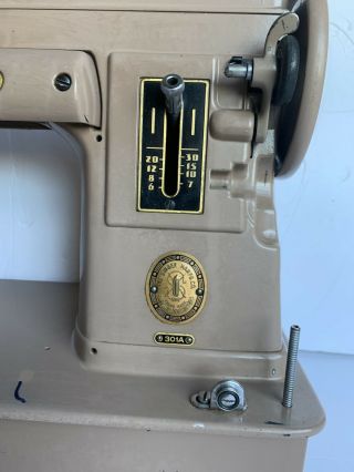Singer 301A Heavy Duty Slant Needle Sewing Machine 1954 Vintage DOES NOT WORK 2
