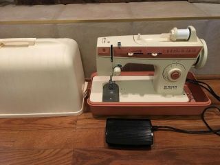 Vintage Singer Merritt Sewing Machine Model 2404 & With Hard Case