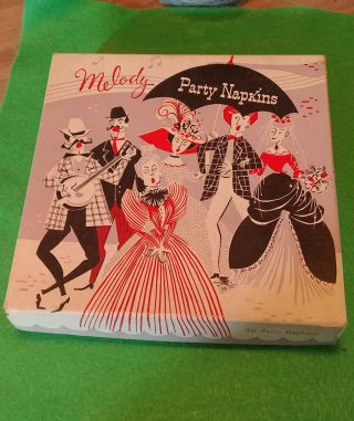 Vintage Box Of Party Napkins