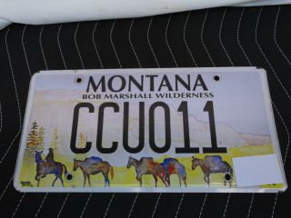 Montana License Plate Bob Marshall Wilderness