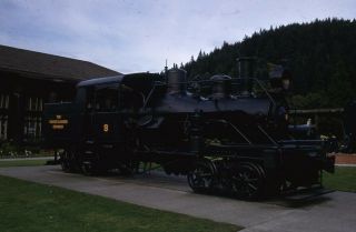 Pacific Lumber Co Railroad Steam Locomotive Scotia Ca 1968 Photo Slide