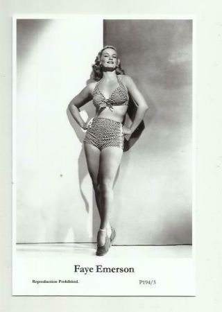N478) Faye Emerson Swiftsure (p194/3) Photo Postcard Film Star Pin Up